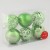 Набор шаров пластик d-8 см, 6 шт "Эстер" узор, зелёный
