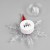 Светодиодная игрушка на липучке «Снежинка со снеговиком» 13 см, батарейки LR44х3, свечение мульти