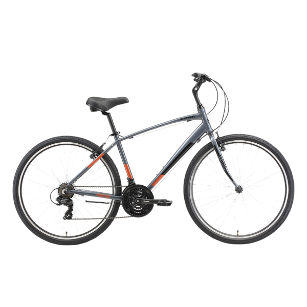 Велосипед Stark'23 Terros 28.2 V серый/черный/оранжевый 18"