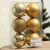 Набор ёлочных шаров «Тепла и уюта!», пластик, d-8, 6 шт, золотая гамма