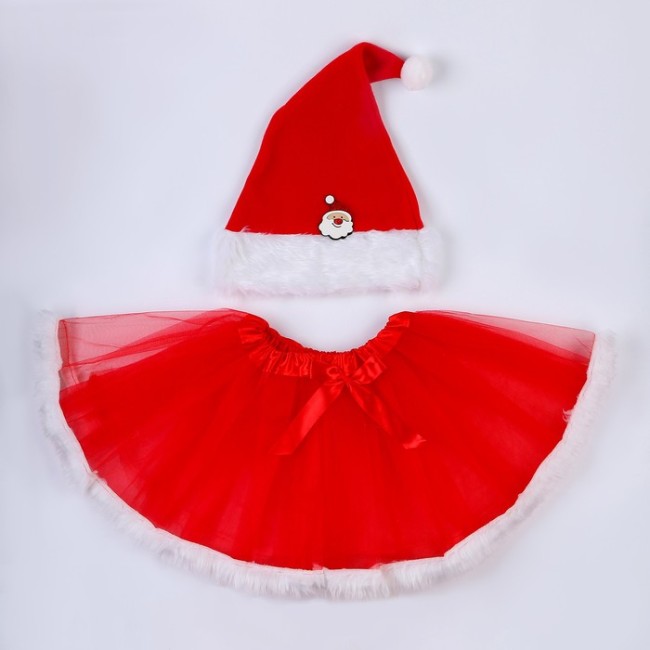 Карнавальный набор «Новогодний»: юбка с х/б подкладом, колпак