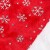 Колпак новогодний "Ворс с серебряными снежинками" 28х40 см, красный