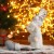 Мягкая игрушка "Дед Мороз в шапочке с кружочками-длинные ножки" 15х45 см, серебристо-белый