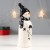 Сувенир керамика свет "Снеговик, чёрная шапка и шарф, с звёздочкой" 17,8х6х6 см