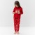 Пижама для девочки, цвет красный/печеньки, рост 98-104 см