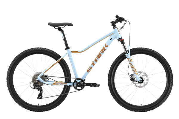 Велосипед Stark'23 Viva 27.3 HD светло-голубой/оранжевый металлик