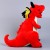 Мягкая игрушка «Дракон», с чёрными крыльями, 45 см, цвет красный