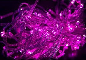 Новогодняя гирлянда-LED 7м,100 розовых светодиодов  100L-PI