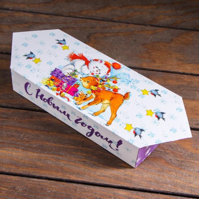 Коробка картонная "Лесная сказка", конфета, 10 х 20 х 4,3 см