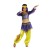 Карнавальный костюм "Восточная красавица. Шахерезада", топ с рукавами, штаны, повязка, цвет сине-жёлтый, р-р 34, рост 134 см