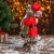 Дед Мороз "В красной шубке с лыжами" 15х30 см