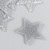 Декор для творчества пластик "Блестящая звёздочка" серебро 3,8х3,8 см