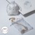Мешочек новогодний "Снежинки" WF-606, 10*12см, цвет белый с серебром