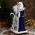 Дед Мороз "В синей подпоясанной шубе, с посохом и подарками" 23х45 см