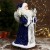 Дед Мороз "В синей подпоясанной шубе, с посохом и подарками" 23х45 см