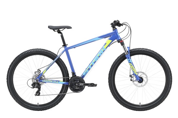 Велосипед Stark'23 Hunter 27.2 D насыщенный синий/голубой металлик 18"
