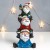 Сувенир полистоун свет "Дедушки с фонариками - куча мала" 29,5х14,5х11,5 см