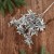 Цветы искусственные блеск "Лавровый куст" 30 см, серебро