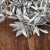 Цветы искусственные блеск "Лавровый куст" 30 см, серебро