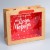 Пакет крафтовый с пластиковым окном «Подарок от Деда Мороза», 31 х 26 х 11 см