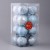 Набор шаров пластик d-6 см, 16 шт "Туманные грани" голубой