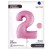 Шар фольгированный 40" «Цифра 2», цвет розовый, инд. упаковка