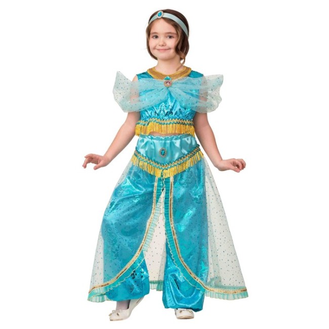 Карнавальный костюм «Принцесса Жасмин», текстиль-принт, блуза, шаровары, р. 34, рост 134 см