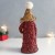 Сувенир полистоун "Дед Мороз в красном пальто с золотой ёлочкой" 9,5х9,5х22,5 см
