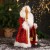 Дед Мороз "С мешком и застежкой с камнем" двигается, 40 см, красно-золотой