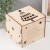 Шкатулка-куб "Ёлка. С Новым 2024 годом" натуральный 15,5х15х14 см (набор 6 деталей)