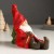 Сувенир полистоун свет "Дед Мороз в красном наряде сидит у ёлочки" 14х7х18 см