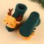 Подарочный набор новогодний Крошка Я: держатель для соски-пустышки на ленте и носочки - погремушки на ножки «Оленёнок»