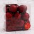 Набор украшений пластик 30 шт "Амур" (16 шаров, 6 сердец, 8 снежинок) красный
