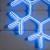 Неоновая фигура «Снежинка», 50 см, 480 LED, 220 В, свечение синее
