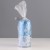 Свеча-цилиндр новогодняя "Новогодние узоры №4", 12,5х6 см, 35 ч, 275 г, голубая с белым