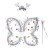 Карнавальный набор «Бабочка», 3 предмета: крылья, ободок, жезл, цвет серебряный