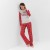 Пижама новогодняя женская KAFTAN "X-mas", цвет белый/красный, размер 44-46