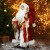 Дед Мороз "В красном костюме, с узорным посохом и фонариком" 27х50 см