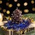 Свеча новогодняя "Шишка с еловым декором", 7 см, коричневая МИКС