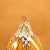 Игрушка ёлочная Риштанская керамика "Колокольчик", 7 см, оранжевая