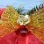 Украшение новогоднее "Колокольчик двойной" с розочкой и бантиком, 19х14 см, красный