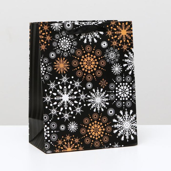Пакет ламинированный "Новогодняя ночь", 18 x 23 x 10 см