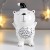Сувенир керамика "Медвежонок в новогоднем колпаке" белый с золотом 11х5,5х6,7 см