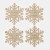 Набор для декора столовых предметов «Снежинка», 4 шт, цв. золото 6,5х7,5 см, 100% п/э, фетр 626098