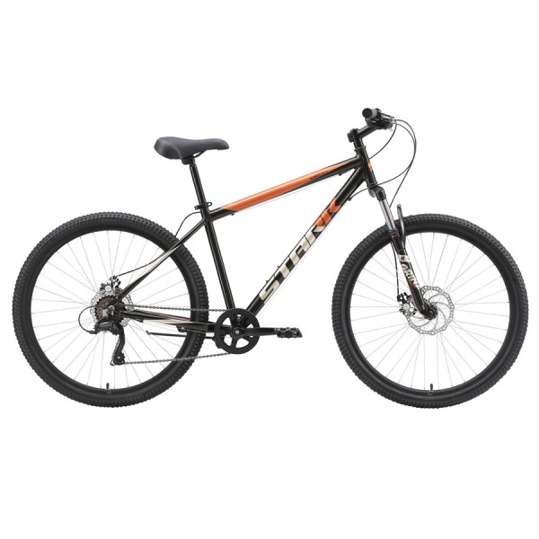 Велосипед Stark'23 Respect 27.1 D Microshift черный/оранжевый/серый 16"
