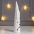 Сувенир керамика световой "Дедушка Мороз с ёлочкой на шубе" серебро 25х5,7х5,7 см