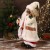 Дед Мороз "В белом костюмчике с орнаментом, с посохом" двигается, 20х50 см