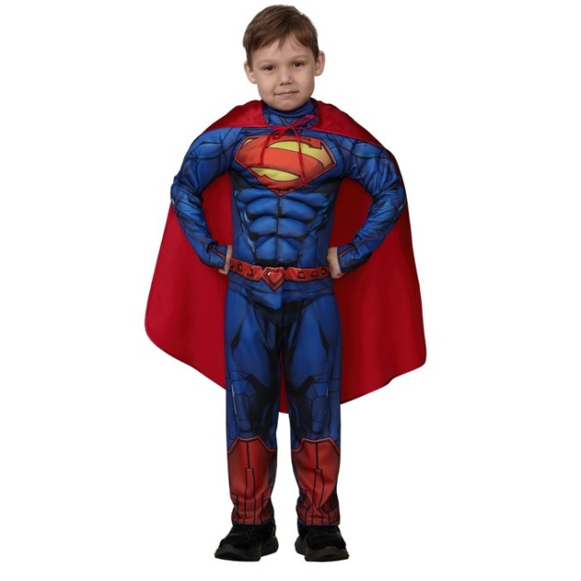 Карнавальный костюм "Супермэн" с мускулами Warner Brothers р.122-64
