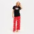 Пижама новогодняя женская (футболка и брюки) KAFTAN Joy, размер 48-50