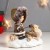 Сувенир полистоун световой "Малыш и белый медвежонок - посиделки у костра" 12,5х8х13,5 см